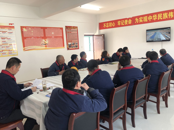 建材公司党支部组织寓目公司司情片