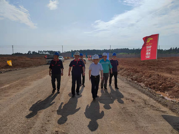 公司副总司理到江西鑫科环保项目调研