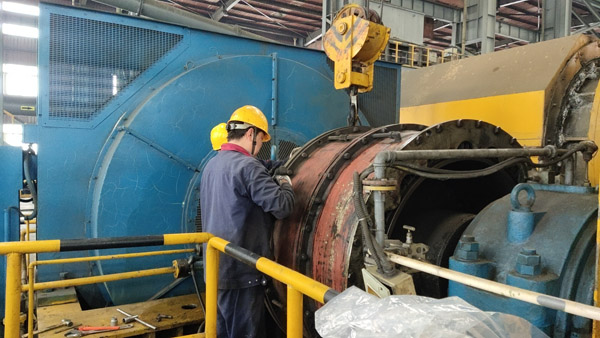 装置公司提前完成金隆协力渣选1#球磨机磨练使命