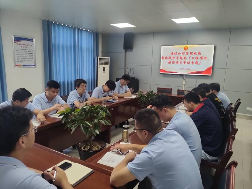 建材公司党支部召开治理效能督查提升专题会